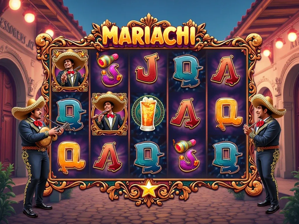 Logo Mariachi Slotic - coroană cu țambal